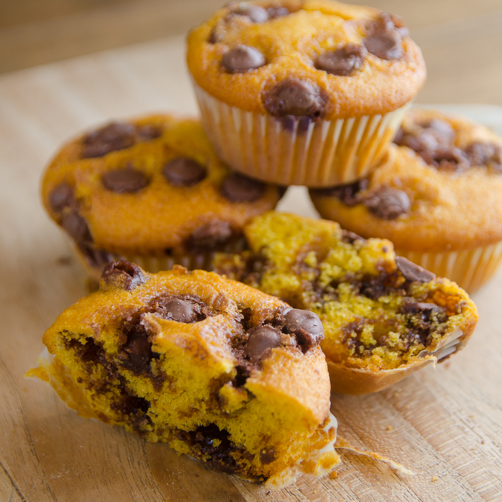 Muffin de Cenoura com Gotas de Chocolate