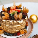 Naked Cake Natalina Dourada