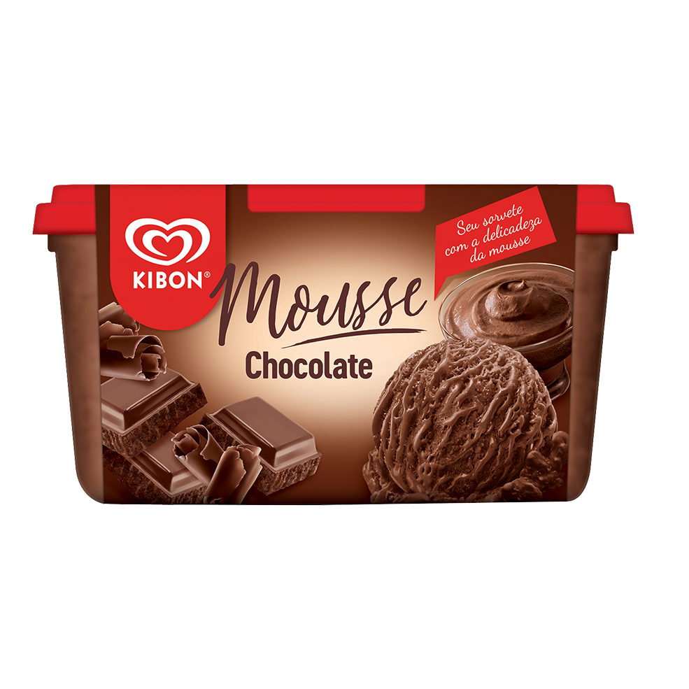 SORVETE KIBON MOUSSE DE CHOCOLATE - 1,3L