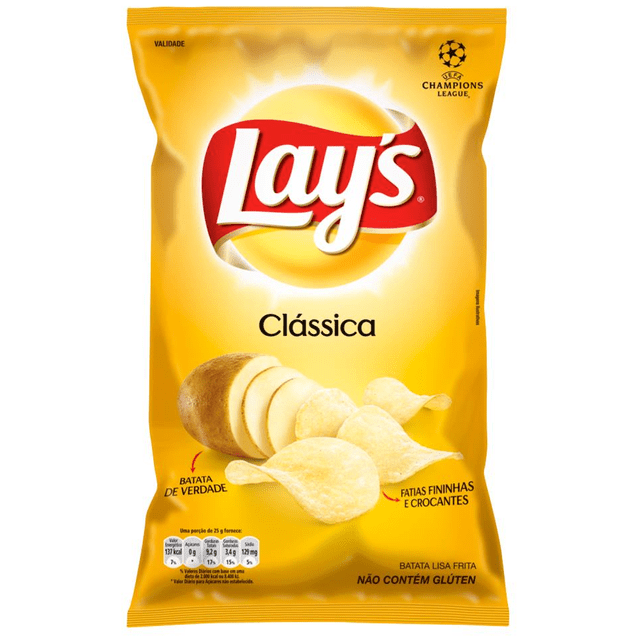 CHIPS BATATA LAYS CLÁSSICA - 80g