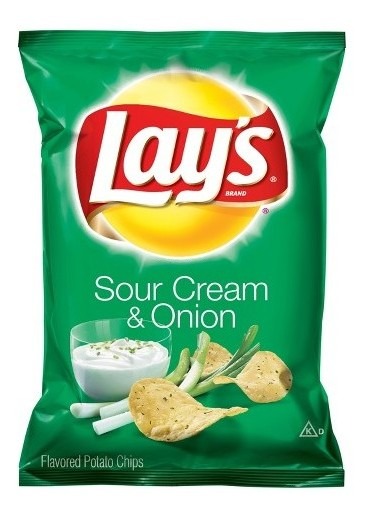 CHIPS BATATA LAYS SABOR SOUR CREAM - 80g