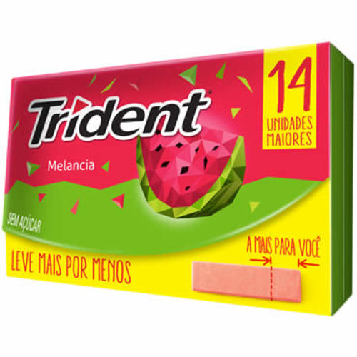 CHICLETE TRIDENT SABOR MELANCIA - 14un