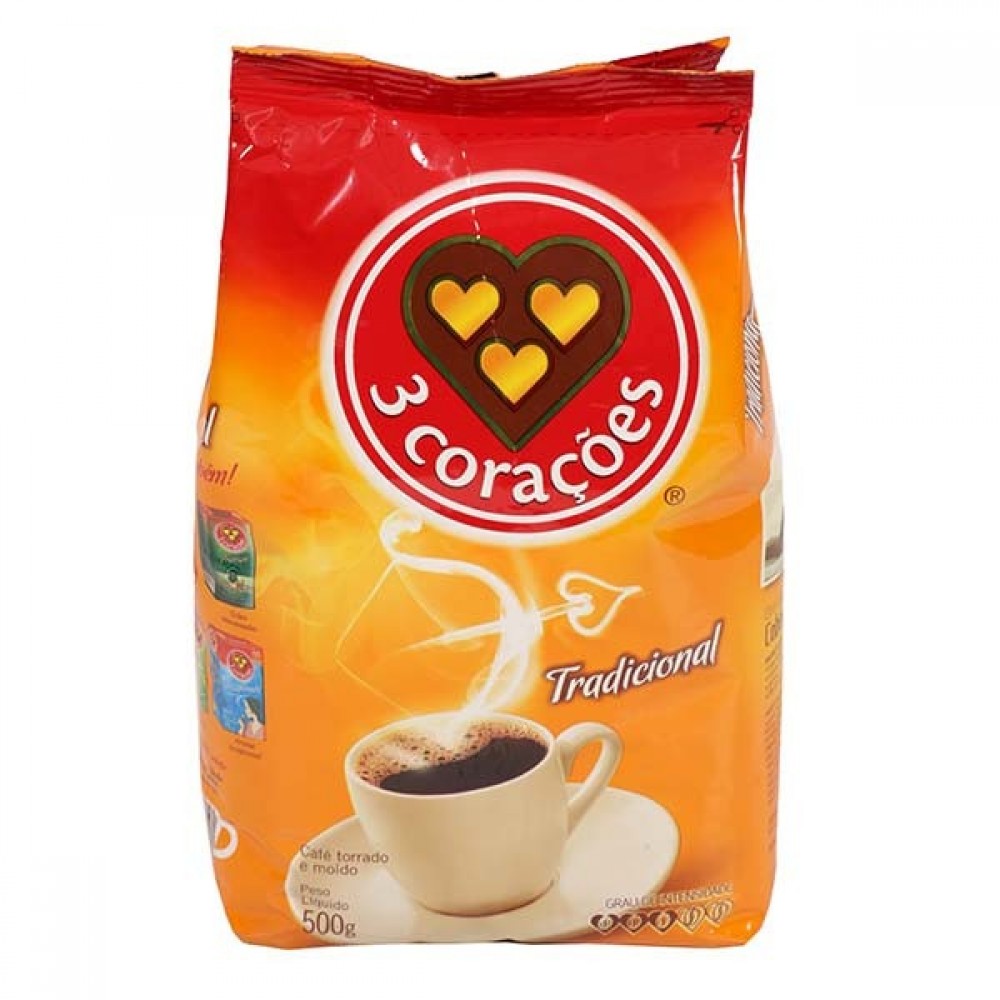 CAFÉ EM PÓ 3 CORACÕES TRADICIONAL 500G