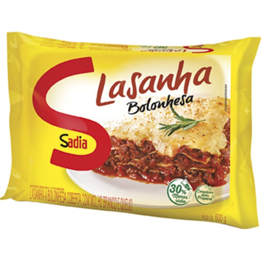 LASANHA BOLONHESA SADIA 600G