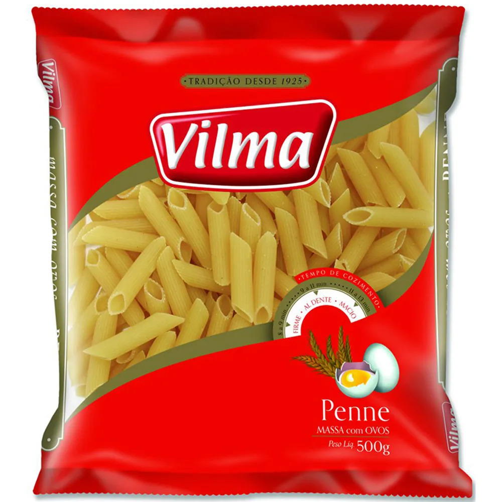 MACARRÃO VILMA PENNE COM OVOS 500G