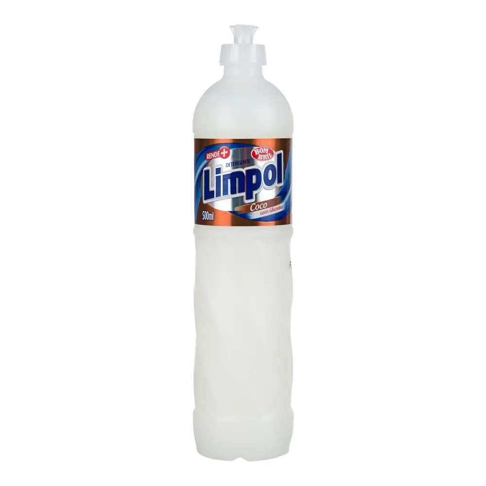 DETERGENTE LÍQUIDO LIMPOL DE COCO 500ML 