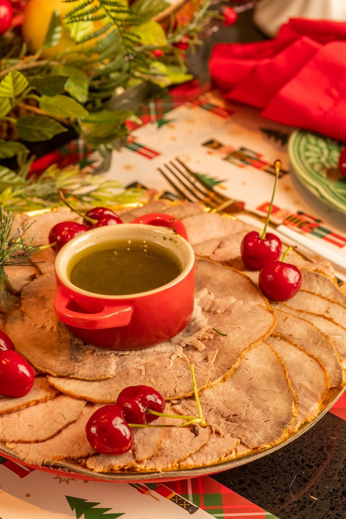 ROSBIFE DE LAGARTO AO PESTO